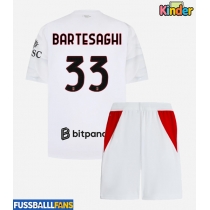 AC Milan Davide Bartesaghi #33 Auswärts Trikotsatz Kinder 2026-27 Kurzarm (+ Kurze Hosen)